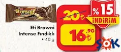 ETİ BROWNİ INTENSE FINDIKLI KEK 48 G ETİ BROWNİ INTENSE FINDIKLI KEK 48 G